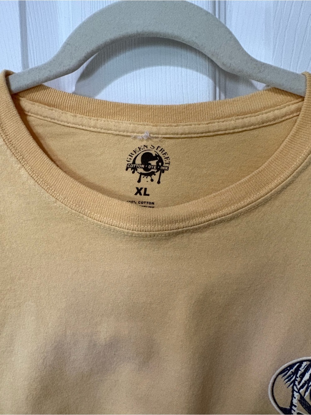 Green Street XL Short Sleeve Tee in Light Mustard